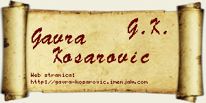 Gavra Košarović vizit kartica